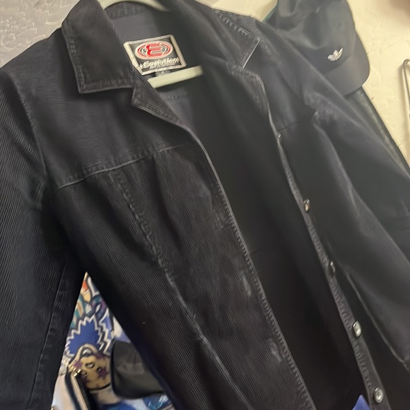 💟 EVOLUTION NOT REVOLUTION 💟 size: Small (2-4) • Black Corduroy • - Picture 2 of 4